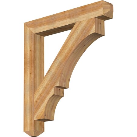 Ekena Millwork Balboa Craftsman Rough Sawn Bracket, Western Red Cedar, 6"W x 44"D x 48"H BKT06X44X48BOA04RWR